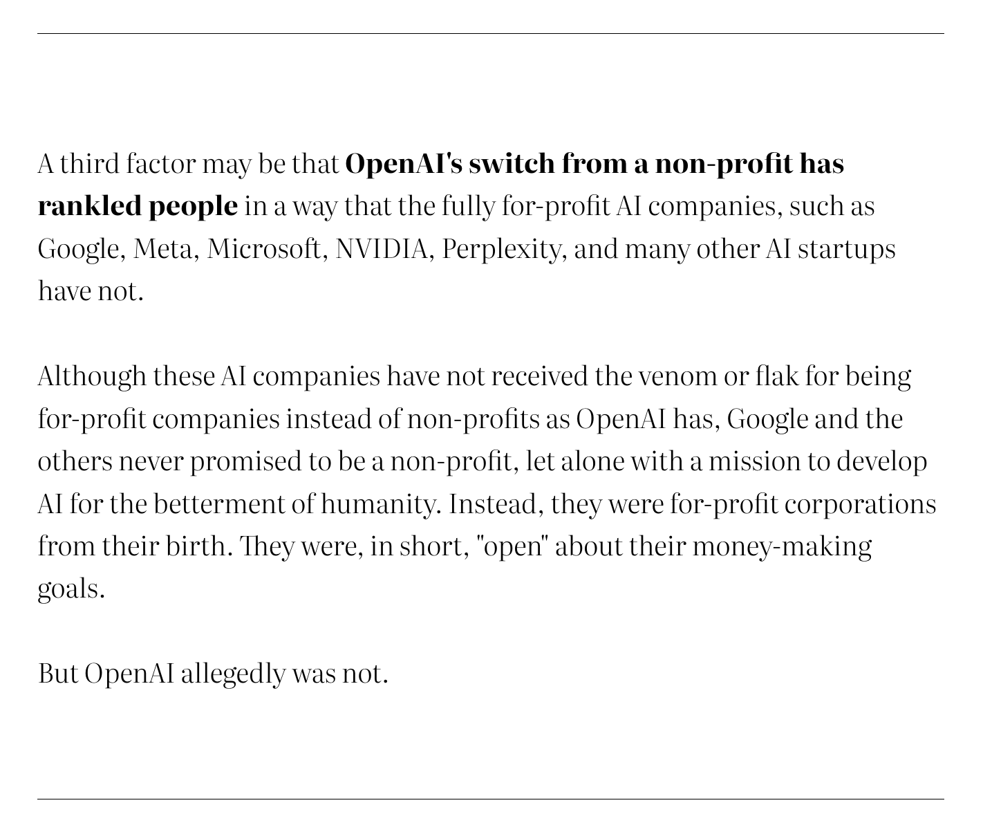 Why is it open season on OpenAI?