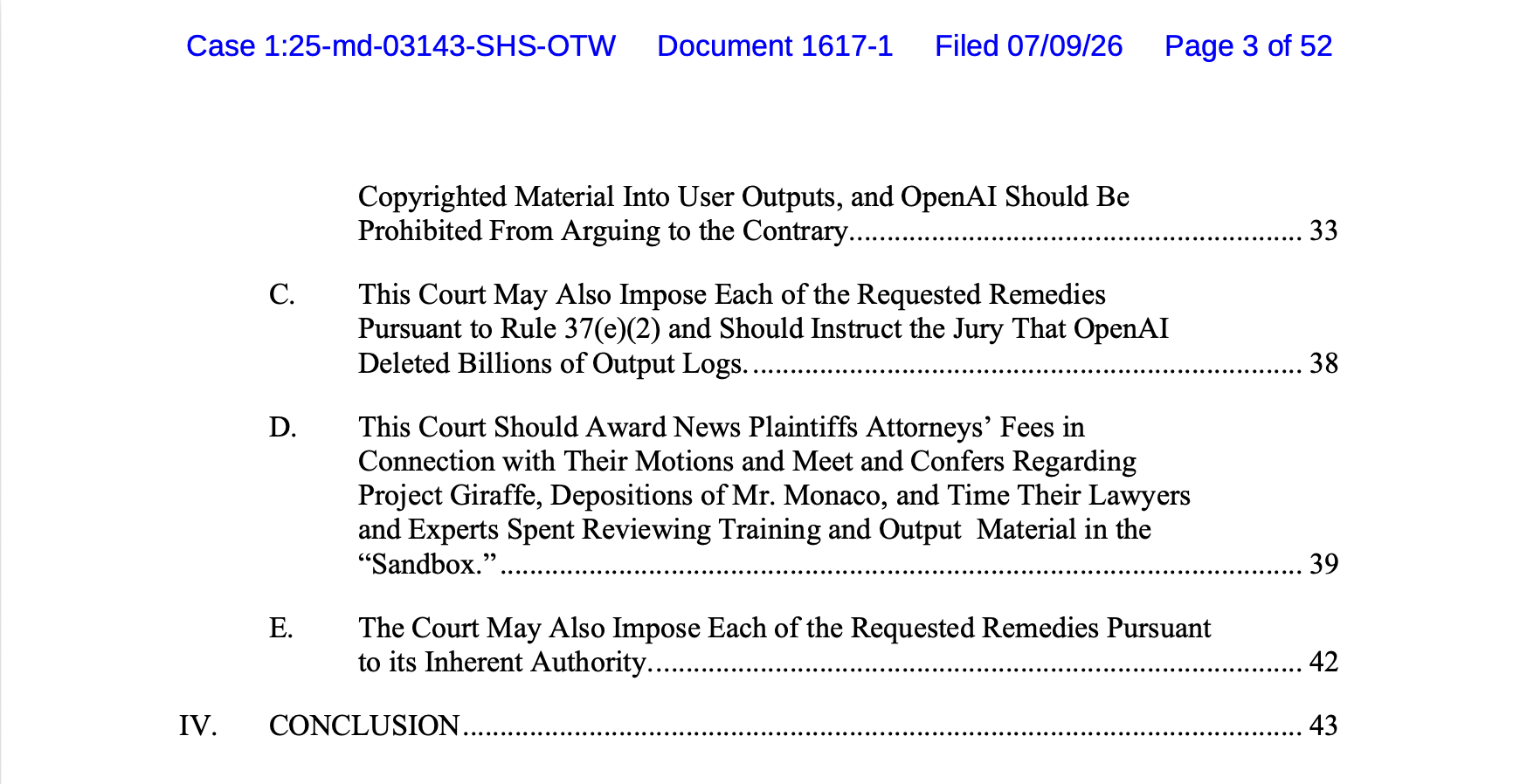 OpenAI faces discovery sanctions motion by New York Times – Chat GPT Is