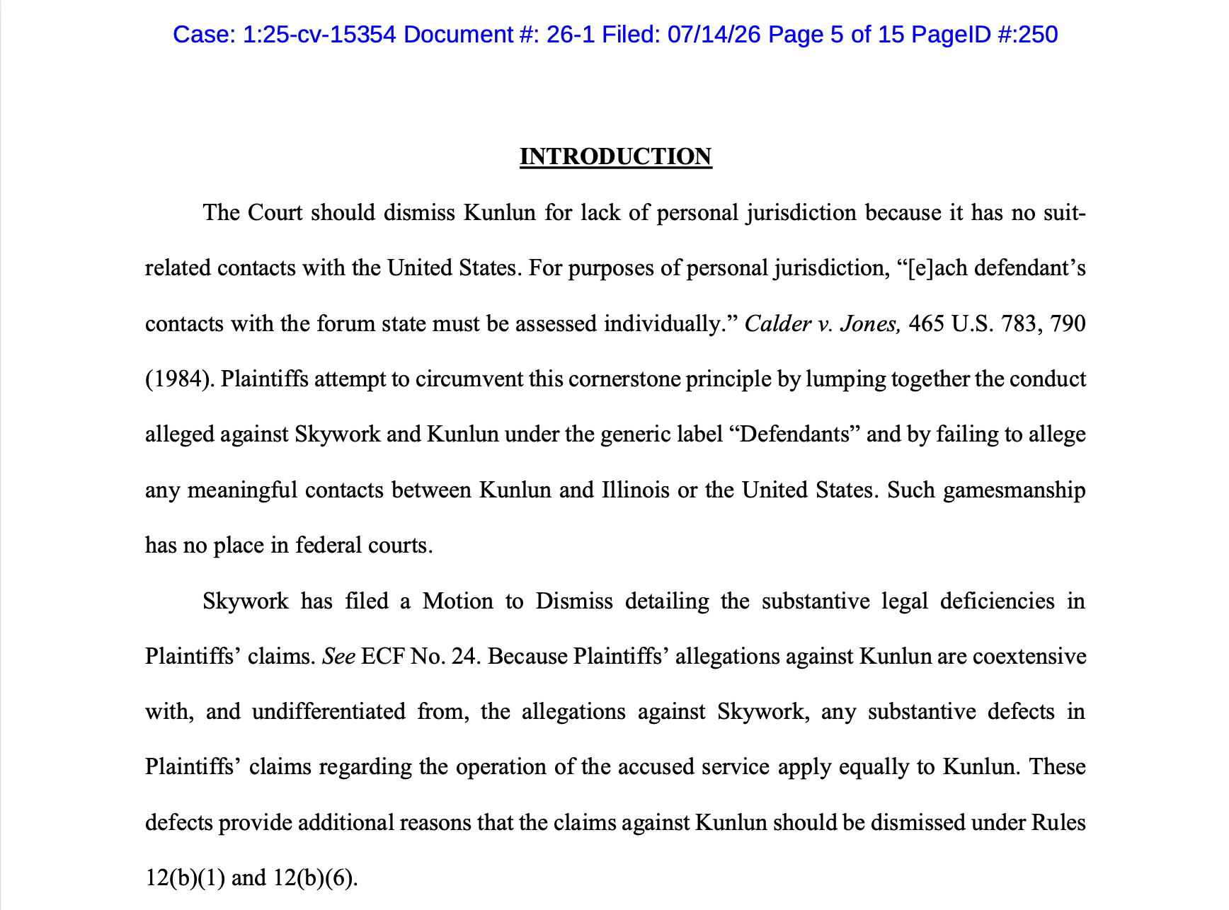 Kunlun, Skywork AI move to dismiss Attack the Sound complaint – Chat